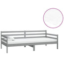 daybed med madras 90x200 cm massivt fyrretræ grå