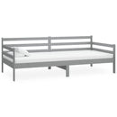 daybed med madras 90x200 cm massivt fyrretræ grå