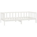daybed med madras 90x200 cm massivt fyrretræ hvid