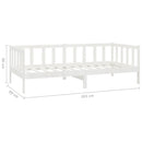 daybed med madras 90x200 cm massivt fyrretræ hvid
