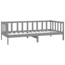 daybed med madras 90x200 cm massivt fyrretræ grå