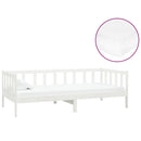 daybed med madras 90x200 cm massivt fyrretræ hvid