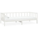 daybed med madras 90x200 cm massivt fyrretræ hvid
