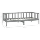 daybed med madras 90x200 cm massivt fyrretræ grå