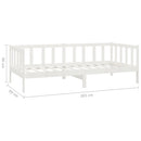 daybed med madras 90x200 cm massivt fyrretræ hvid