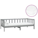 daybed med madras 90x200 cm massivt fyrretræ grå