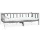 daybed med madras 90x200 cm massivt fyrretræ grå