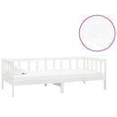 daybed med madras 90x200 cm massivt fyrretræ hvid