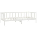 daybed med madras 90x200 cm massivt fyrretræ hvid