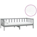 daybed med madras 90x200 cm massivt fyrretræ grå