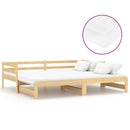 daybed med udtræk 2x(90x200) cm massivt fyrretræ