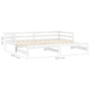 daybed med udtræk 2x(90x200) cm massivt fyrretræ