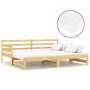 daybed med udtræk 2x(90x200) cm massivt fyrretræ
