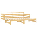 daybed med udtræk 2x(90x200) cm massivt fyrretræ