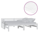 daybed med udtræk 2x(90x200) cm massivt fyrretræ hvid