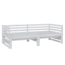 daybed med udtræk 2x(90x200) cm massivt fyrretræ hvid