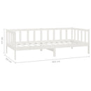 daybed med skuffer 90x200 cm massivt fyrretræ hvid