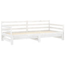 daybed med udtræk 2x(90x200) cm massivt fyrretræ hvid