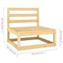 loungesæt til haven 4 dele med hynder massivt fyrretræ
