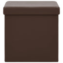 foldbar opbevaringspuf PVC brun