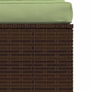 midtermodul til havesofa med hynder polyrattan brun