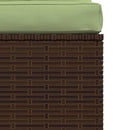 3-personers sofa med hynder polyrattan brun