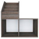 magasinreol 71x30x78,5 cm konstrueret træ grå og sonoma-eg