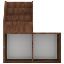 magasinholder til børn 71x30x78,5 cm konstrueret træ brunt eg