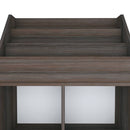 magasinreol 71x30x114 cm konstrueret træ grå og sonoma-eg