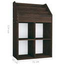 magasinreol til børn 71x30x114 cm konstrueret træ røget eg