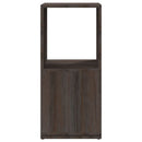 drejelig reol 34,5x34,5x75,5cm konstrueret træ grå og sonoma-eg