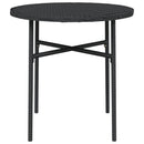 tebord 45 cm polyrattan sort