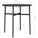 tebord 45 cm polyrattan brun