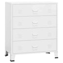 industriel kommode 78x40x93 cm metal hvid
