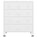 industriel kommode 78x40x93 cm metal hvid