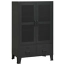 industrielt opbevaringsskab 70x40x115 cm stål sort