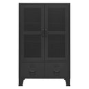industrielt opbevaringsskab 70x40x115 cm stål sort