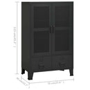 industrielt opbevaringsskab 70x40x115 cm stål sort