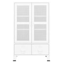 industrielt opbevaringsskab 70x40x115 cm metal hvid