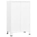 industrielt opbevaringsskab 70x40x115 cm metal hvid