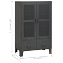 industrielt opbevaringsskab 70x40x115 cm metal antracitgrå