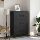 industrielt opbevaringsskab 75x40x115 cm metal sort