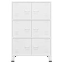 industrielt opbevaringsskab 75x40x115 cm stål hvid