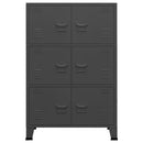 industrielt opbevaringsskab 75x40x115 cm metal antracitgrå