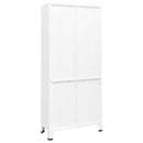 industriel bogreol 80x32x180 cm stål hvid