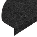 selvklæbende trappemåtter 15 stk. 65x22,5x3,5 cm sort