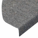 trappemåtter 15 stk. 65x22,5x3,5 cm selvklæbende grå