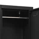 skab 38x45x180 cm stål sort