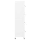 skab 38x45x180 cm stål hvid