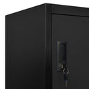 skab 90x45x180 cm stål sort